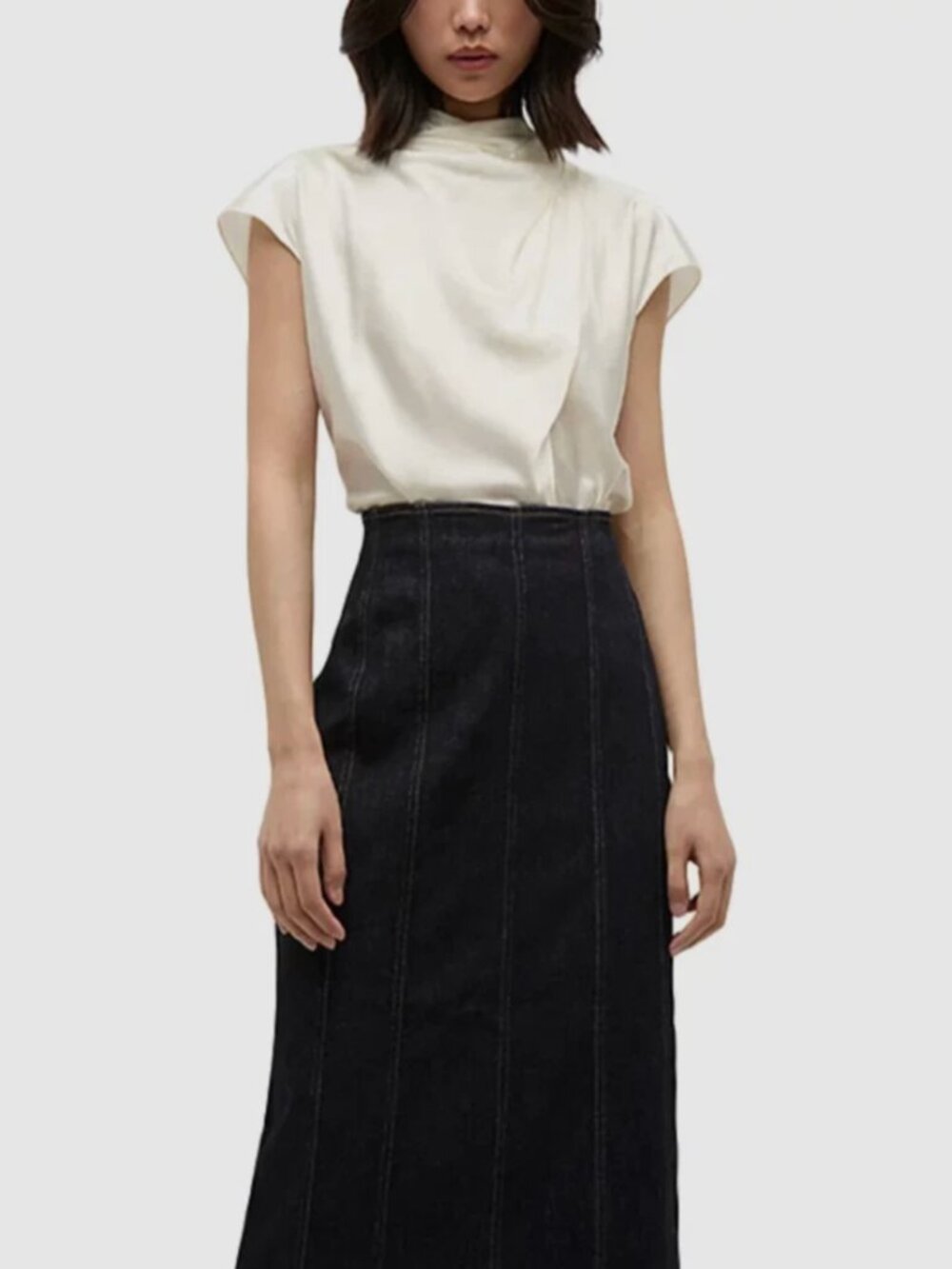 Veronica Beard Leilany Top – Ivory Silk Blend Tie-Back Blouse – Sizes 10 and 12 - Picture 2 of 8